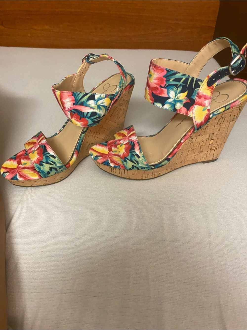 Trendy wedges , great for summer , super cute .
